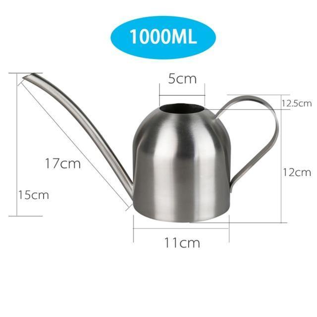 BowLift | AquaGrace Stainless Steel Watering Can with Flexible Neck | Modern Design | Perfect Watering | Rustproof