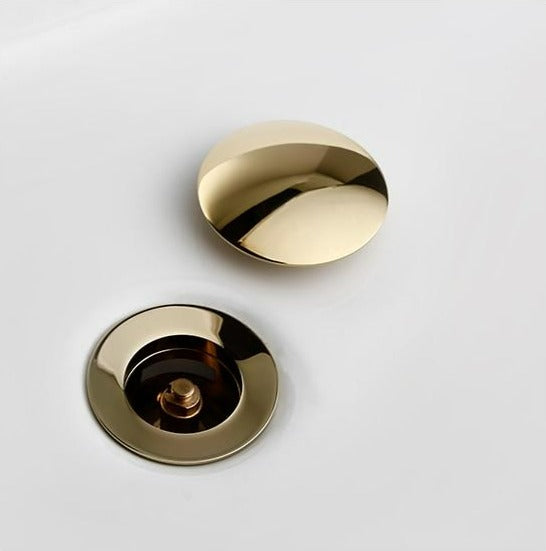 BowLift | Polished brass sink drains