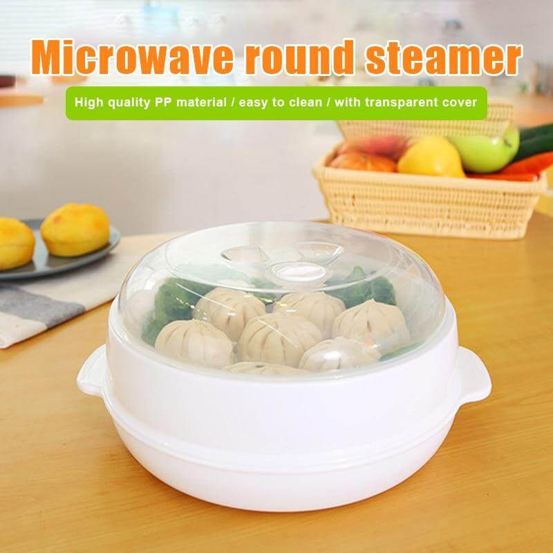 BowLift | Microwave Round Steamer Heater Bowl with Lid