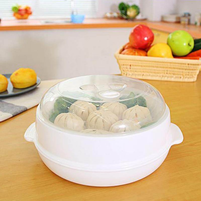 BowLift | Microwave Round Steamer Heater Bowl with Lid