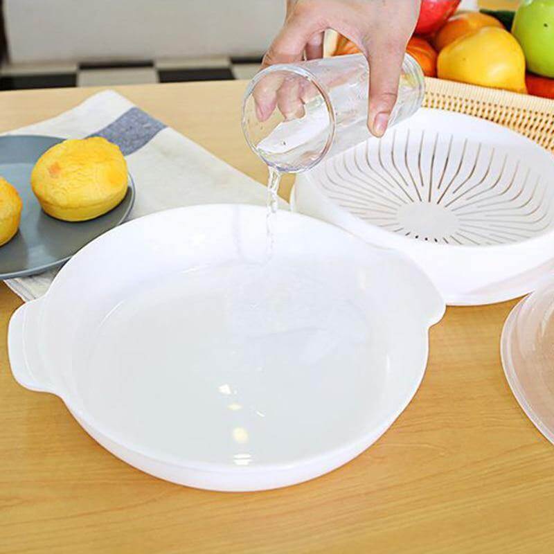 BowLift | Microwave Round Steamer Heater Bowl with Lid