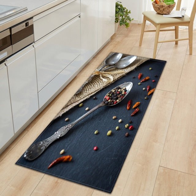BowLift | CookEase Food-Themed Kitchen Mat | Non-slip & Water-Repellent | Comfort Mat for Kitchen & Household