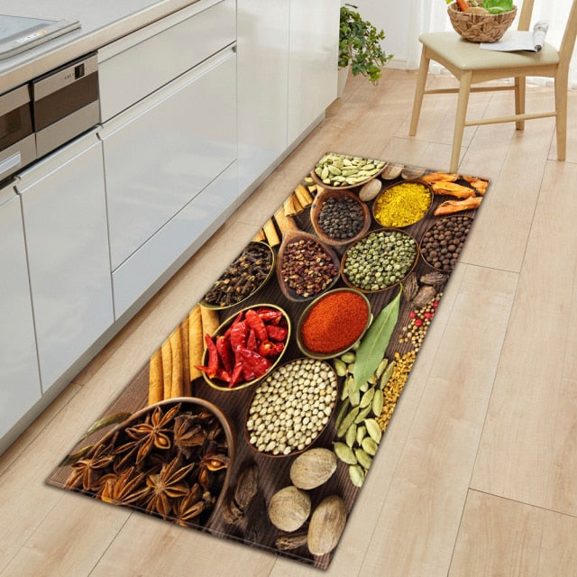 BowLift | CookEase Food-Themed Kitchen Mat | Non-slip & Water-Repellent | Comfort Mat for Kitchen & Household