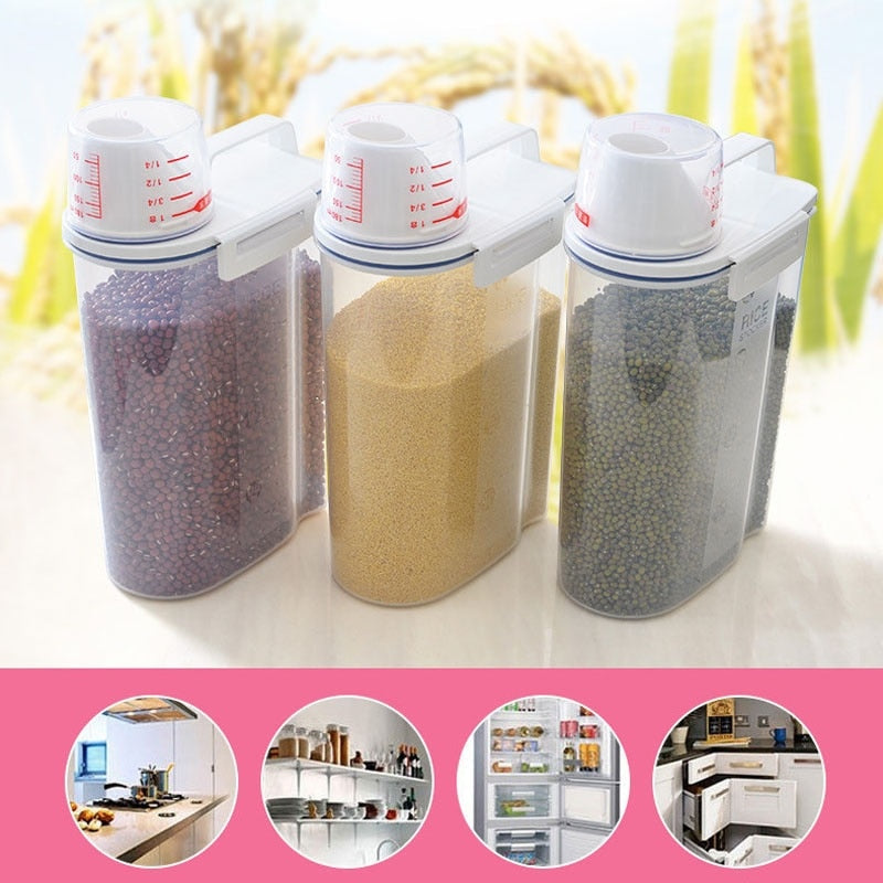 BowLift | Measuring Cup Lid Cereal Grain Storage Dispenser