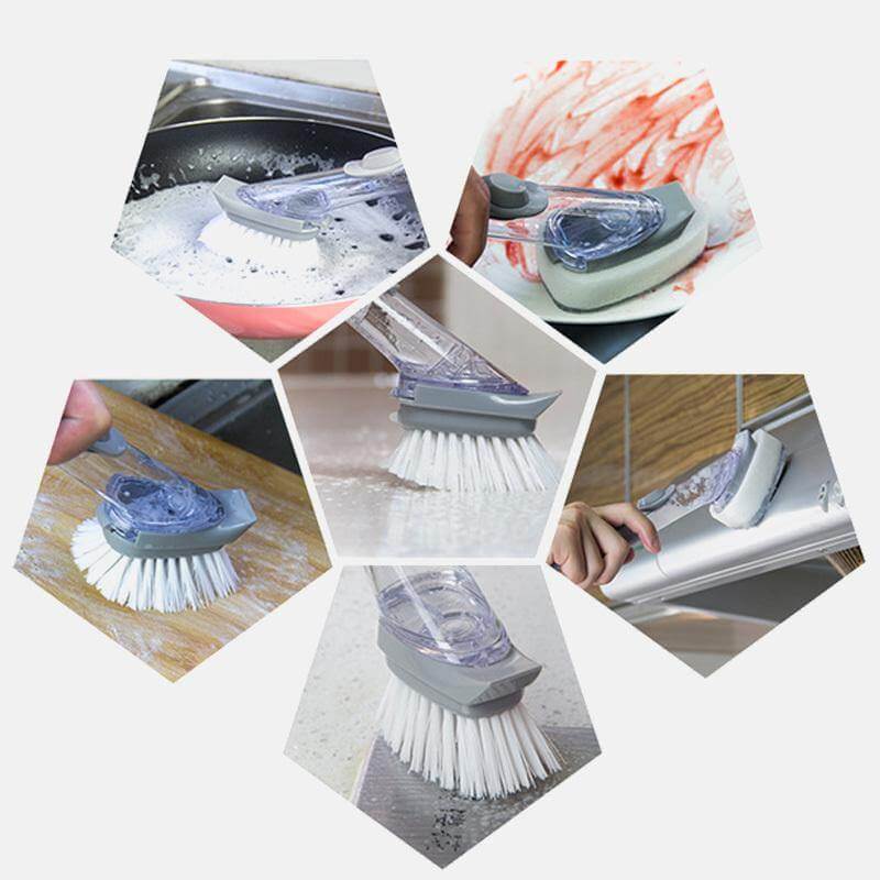 BowLift | 2in1 Liquid Dispenser Dish Washing Brush