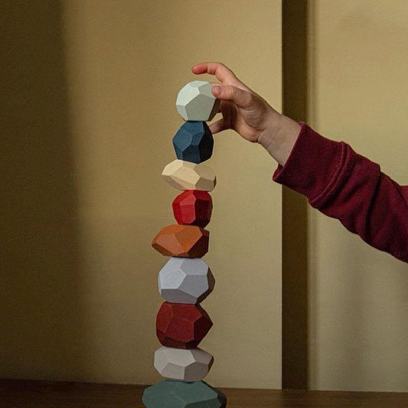 BowLift | Colorful Wooden Stone Kids Intelligent Stacking Game