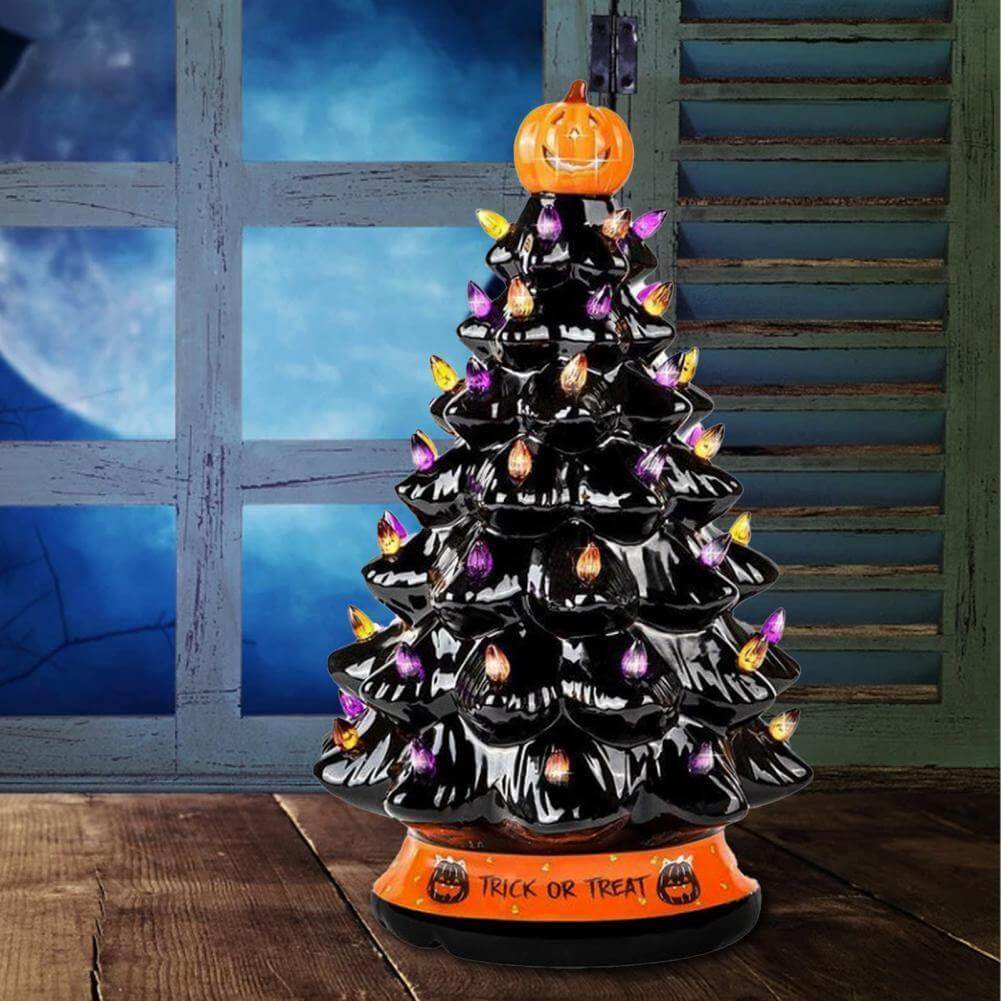 BowLift | LED Light Halloween Pumpkin Ornament Tree