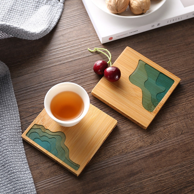 BowLift | Water Art Insulated Bamboo Coasters