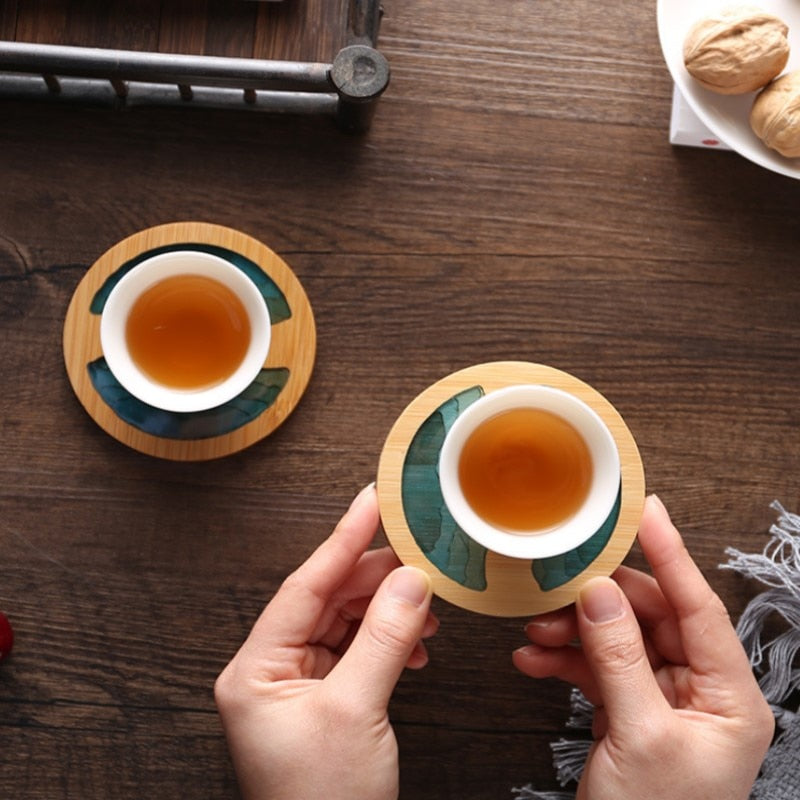 BowLift | Water Art Insulated Bamboo Coasters