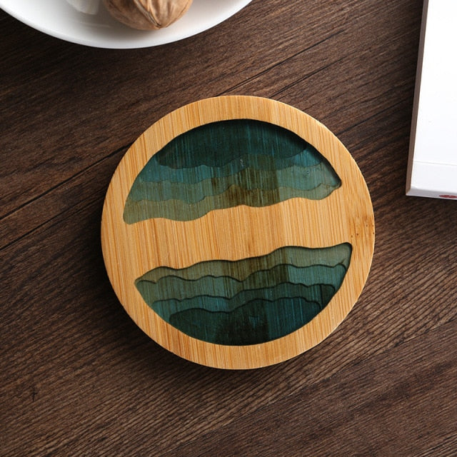 BowLift | Water Art Insulated Bamboo Coasters