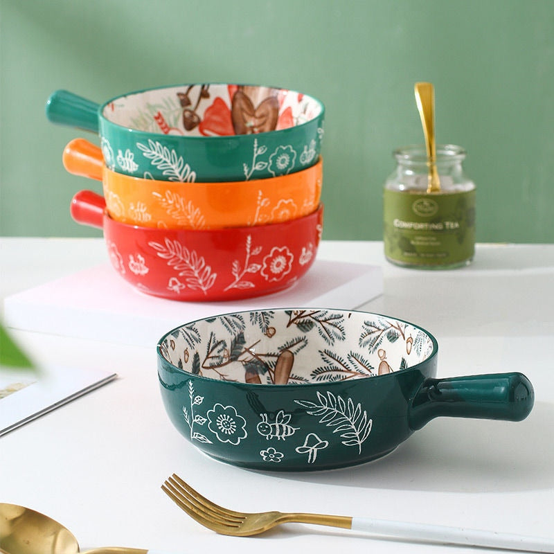 BowLift | Handmade Animal Flower Large Ceramic Bowl