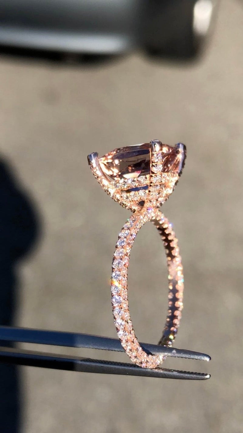 BowLift | Luxury Fashion Rose Gold Filling Inlaid Zircon Crystal Wedding Rings