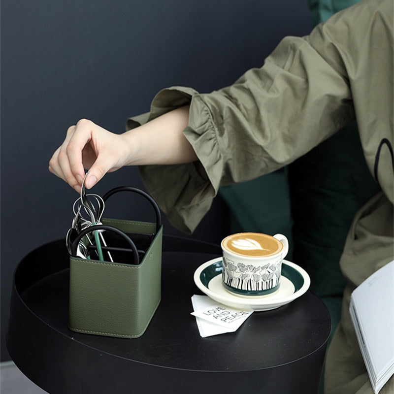 BowLift | Oslo Leather Storage Basket