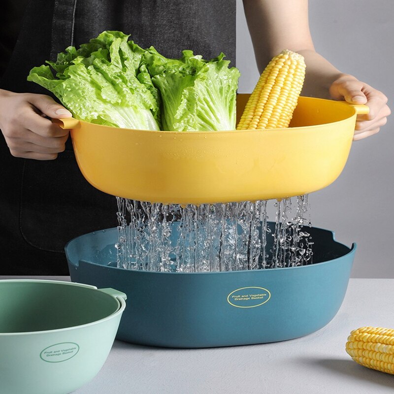 BowLift | Kitchen Double Drain Vegetable Basket