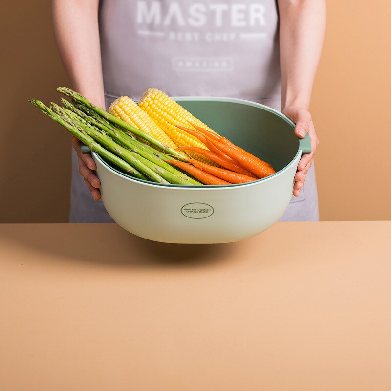 BowLift | Kitchen Double Drain Vegetable Basket