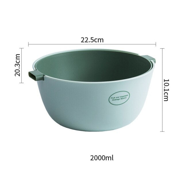 BowLift | Kitchen Double Drain Vegetable Basket