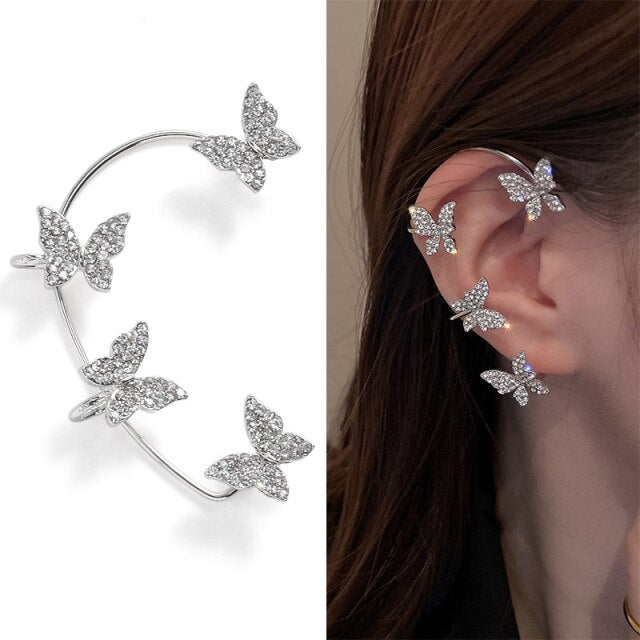 BowLift | Animal Birds Tassel Women Earrings Clip Ear Cuff