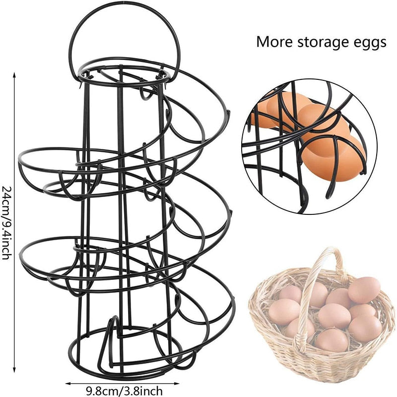 BowLift | Creative Spiral Egg Dispenser Storage Rack