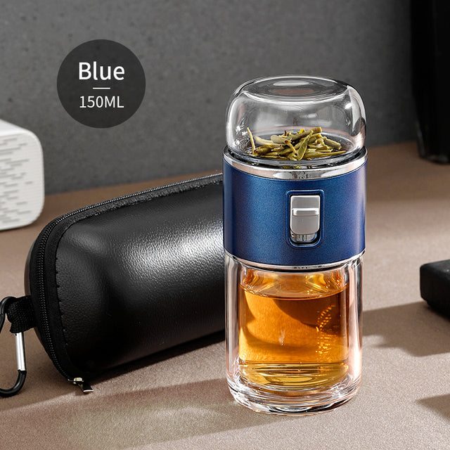 BowLift | Double Glass Tea Infuser Thermos Bottle