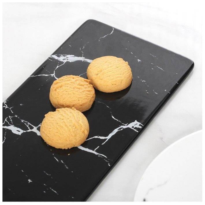 BowLift | Luxury Ceramic Creative Marble Stripe Large Pizza Plate