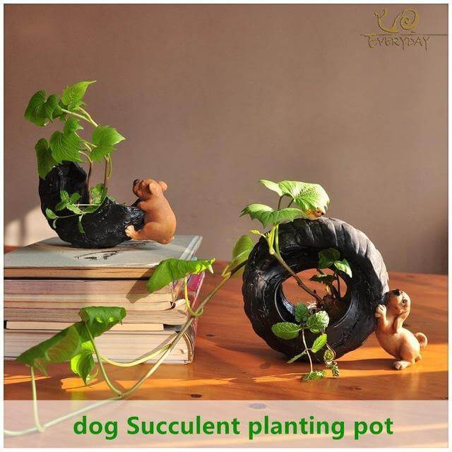 BowLift | Cute Dog FlowerPot decoration