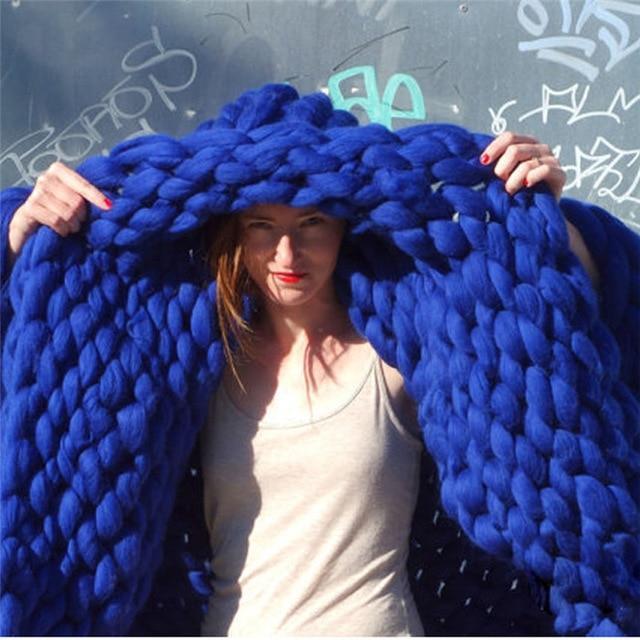 BowLift | Handmade Chunky Knit Blanket Comfy & Warm - 80 x100 cm