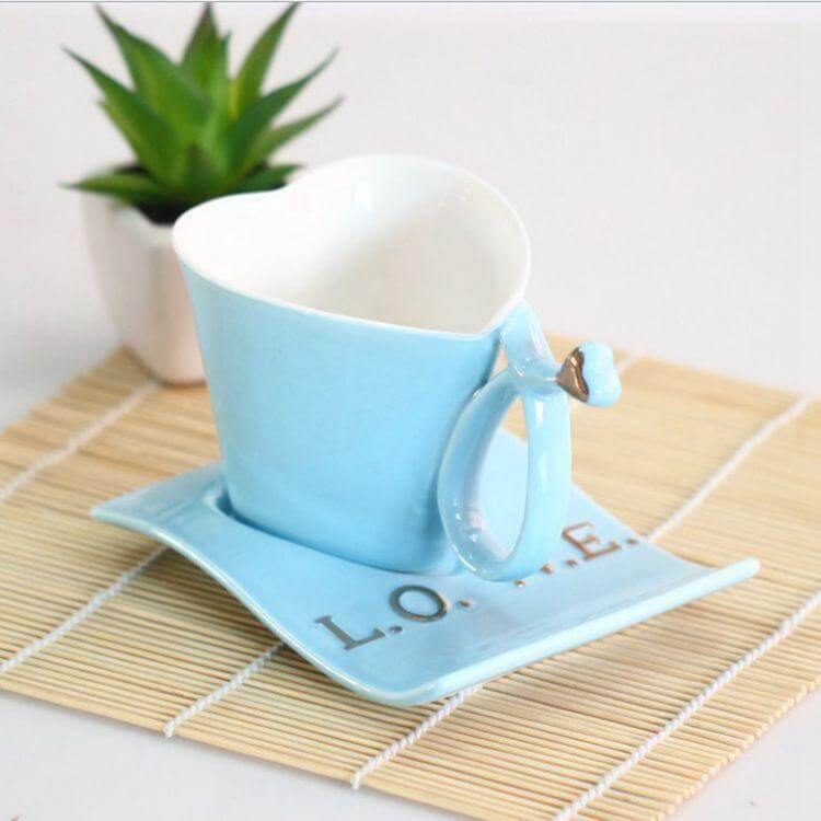 BowLift | Heart Shaped Cute Ceramic Coffee Mug