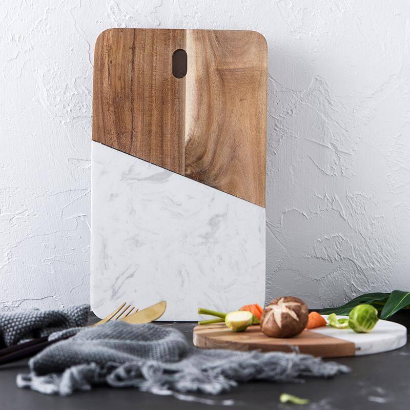 BowLift | Luxury Marble-Wood Cheese Board