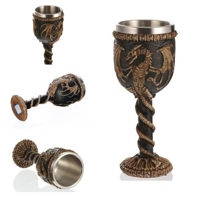 BowLift | Stainless Steel Skull Gothic Goblet Cocktail Glass