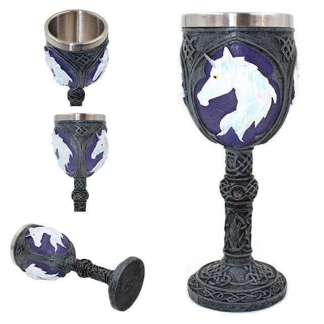 BowLift | Stainless Steel Skull Gothic Goblet Cocktail Glass