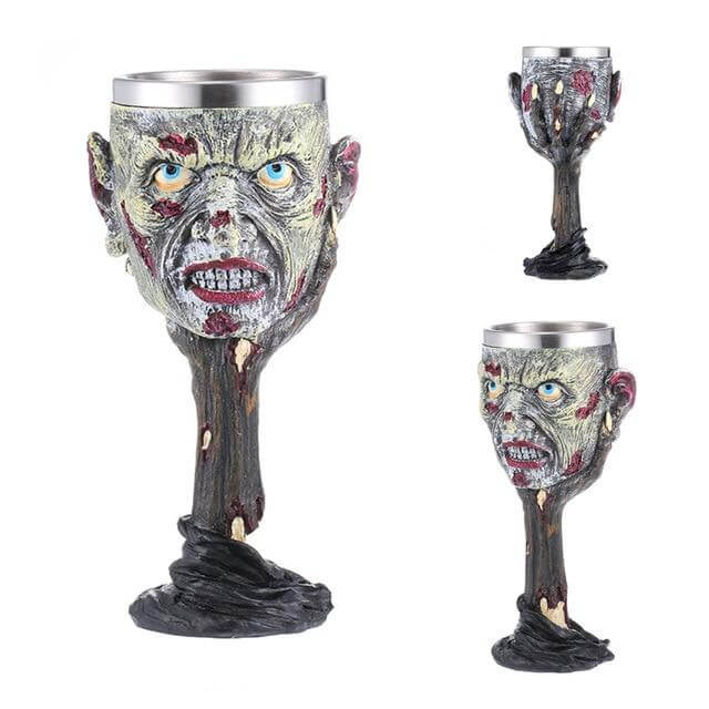 BowLift | Stainless Steel Skull Gothic Goblet Cocktail Glass