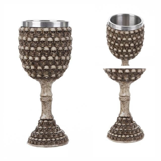 BowLift | Stainless Steel Skull Gothic Goblet Cocktail Glass