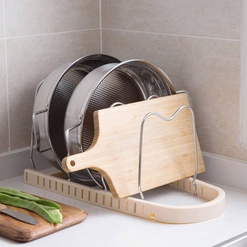 BowLift | Stainless Steel Pot Lid Rack Spoon Holder