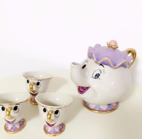 BowLift | Limited Cartoon Beauty and the Beast Bone China Cup Tea Set Mrs. Potts and Chips Teapot Coffee Cups Set