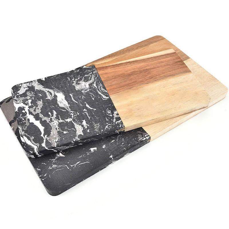 BowLift | Marble & Acacia Wood Cutting Board