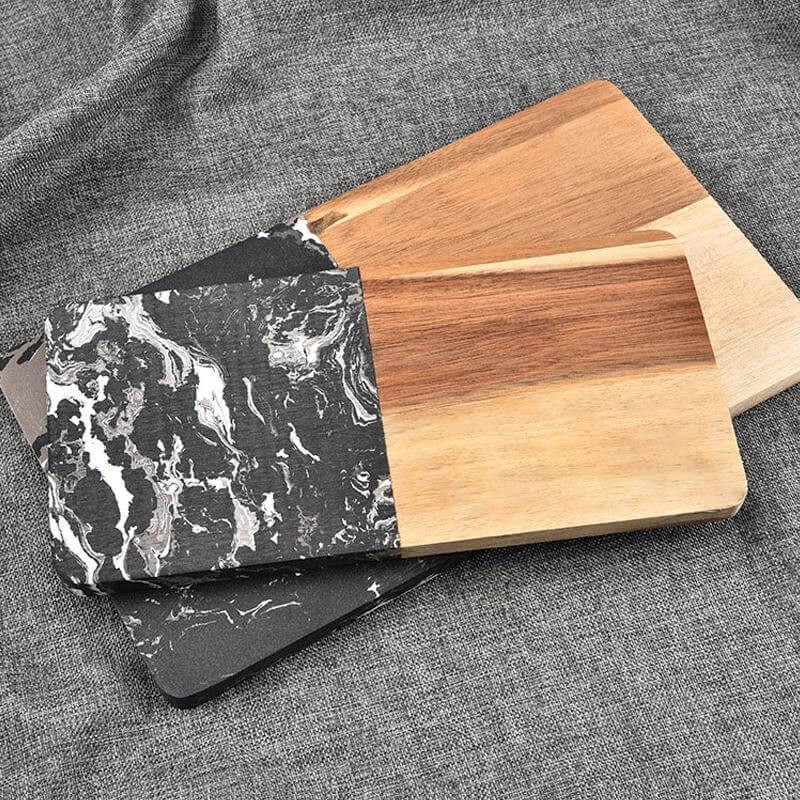 BowLift | Marble & Acacia Wood Cutting Board
