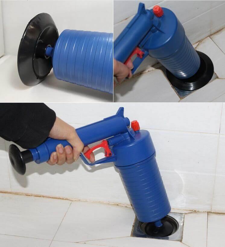 BowLift | High Pressure Air Drain Clog Remover Pump Plunger Kit