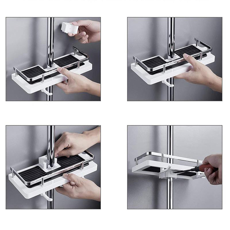 BowLift | BathBuddy | No-Drill Shower Shelf – Space-Saving Bathroom Storage