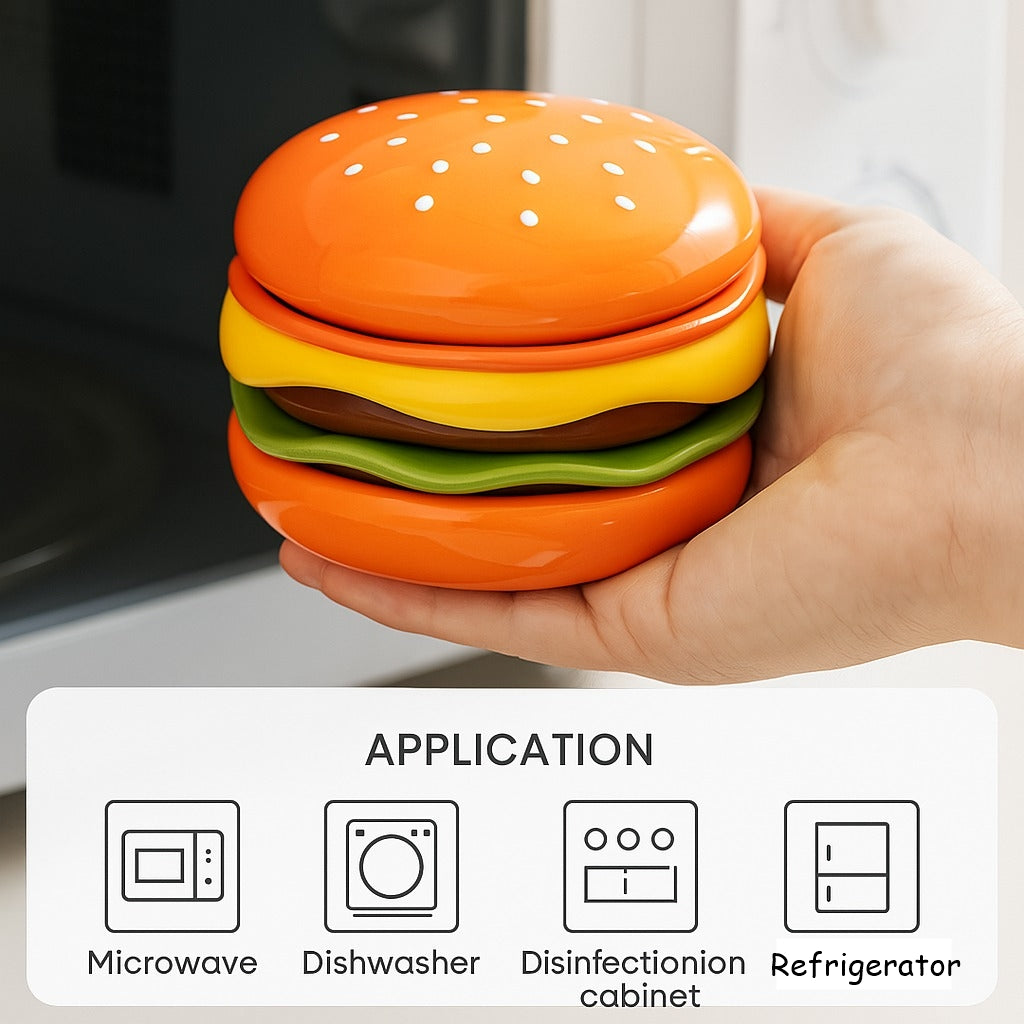 BowLift | Mini Stacked Hamburger Ceramic Plate Set