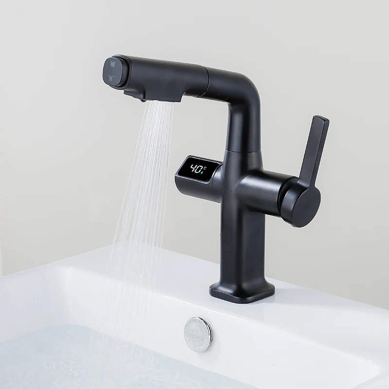 BowLift | Elegant House Brass Aqua View Bathroom Digital Faucet