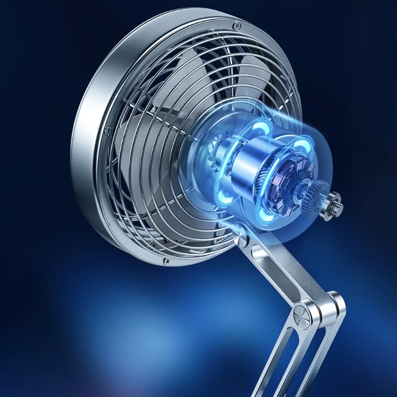 BowLift | Height-Adjustable Stand Compact Turbo Mini Desk Fan