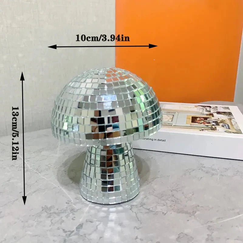 BowLift | Retro-Style Glass Disco Mushroom Decoration
