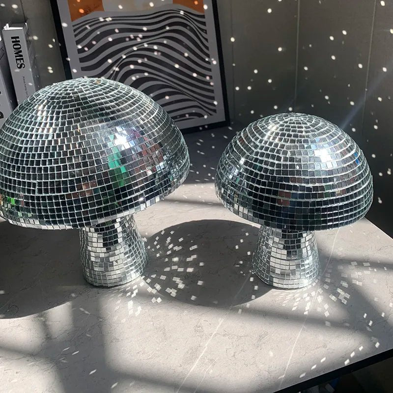 BowLift | Retro-Style Glass Disco Mushroom Decoration