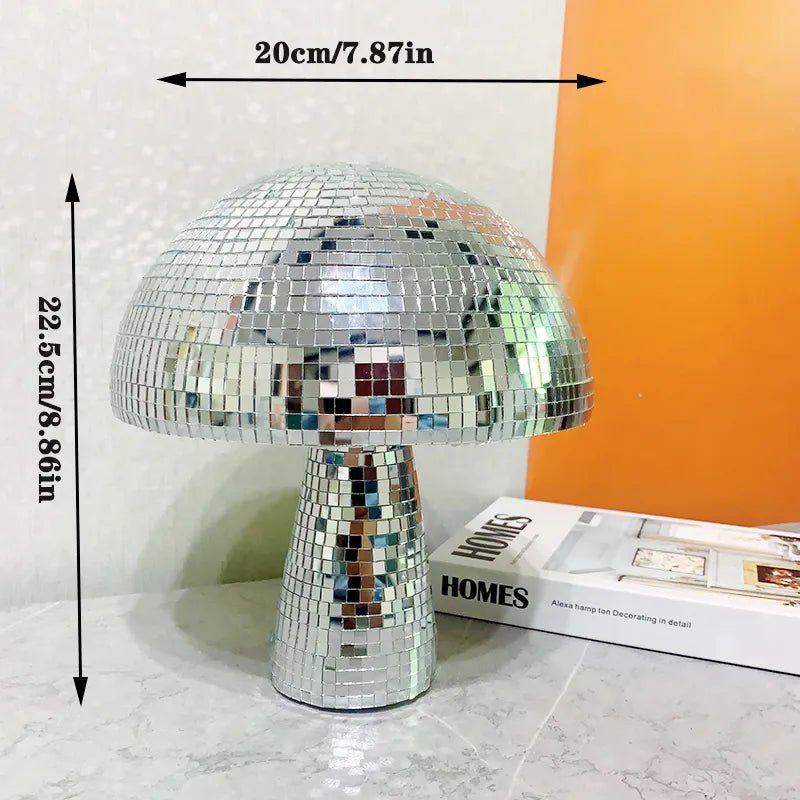BowLift | Retro-Style Glass Disco Mushroom Decoration