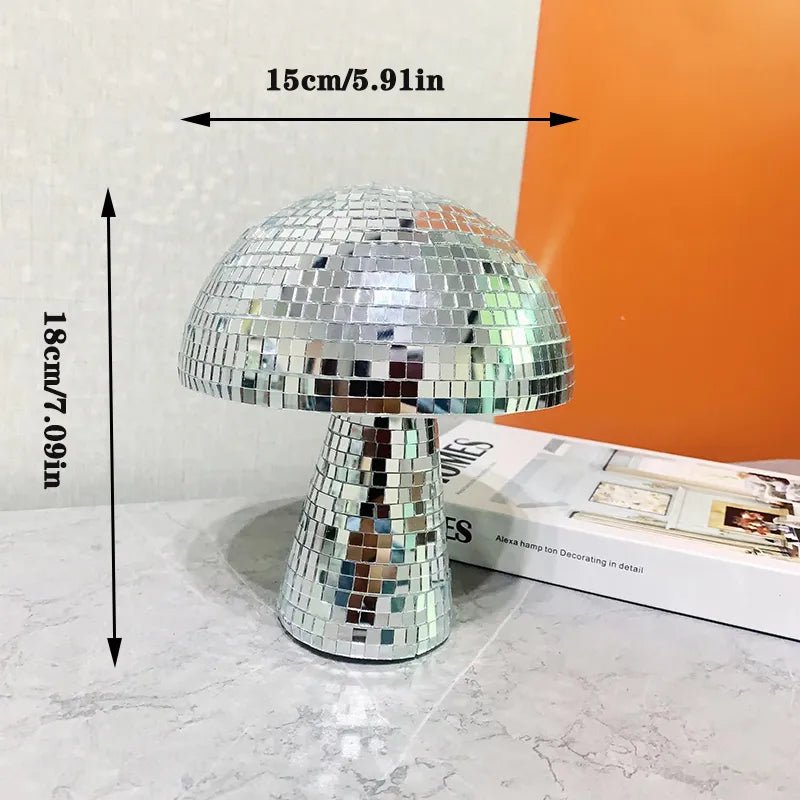 BowLift | Retro-Style Glass Disco Mushroom Decoration