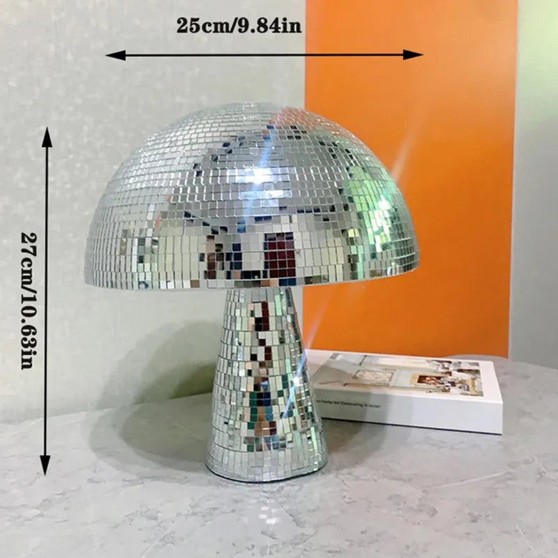 BowLift | Retro-Style Glass Disco Mushroom Decoration