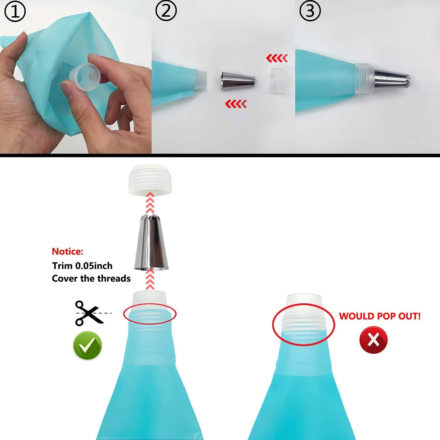 BowLift | Reusable Cake Piping Bags and Nozzles Set