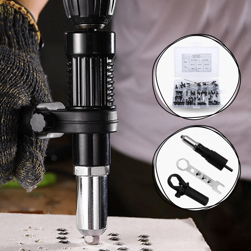 BowLift | DrillRivet Quick – Universal Adapter for Electric Drill Riveting