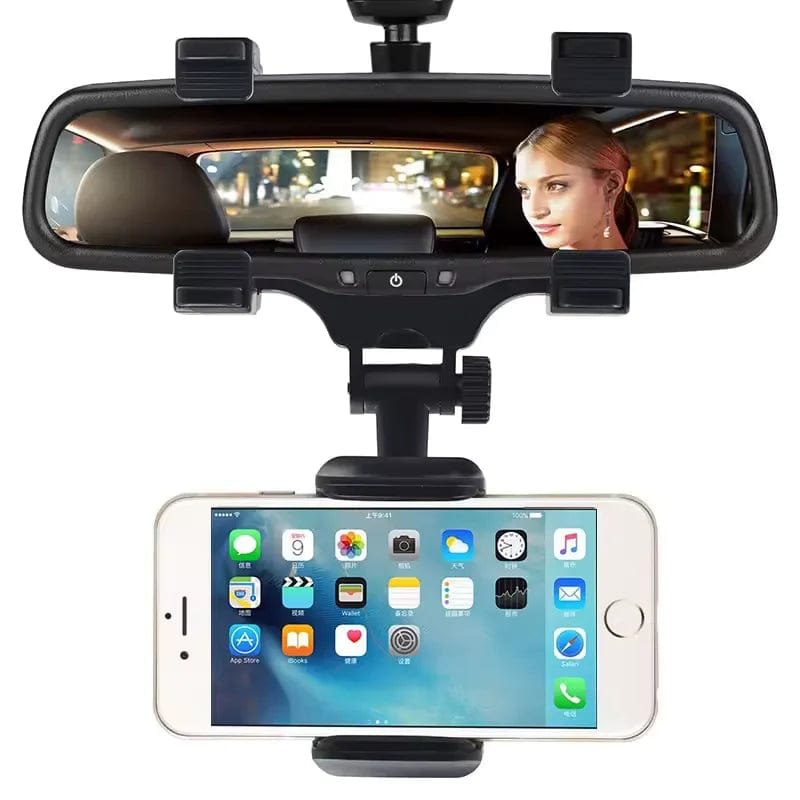 BowLift | Roadview – Rearview Mirror Phone Mount with 360° Rotation & Telescopic Arm
