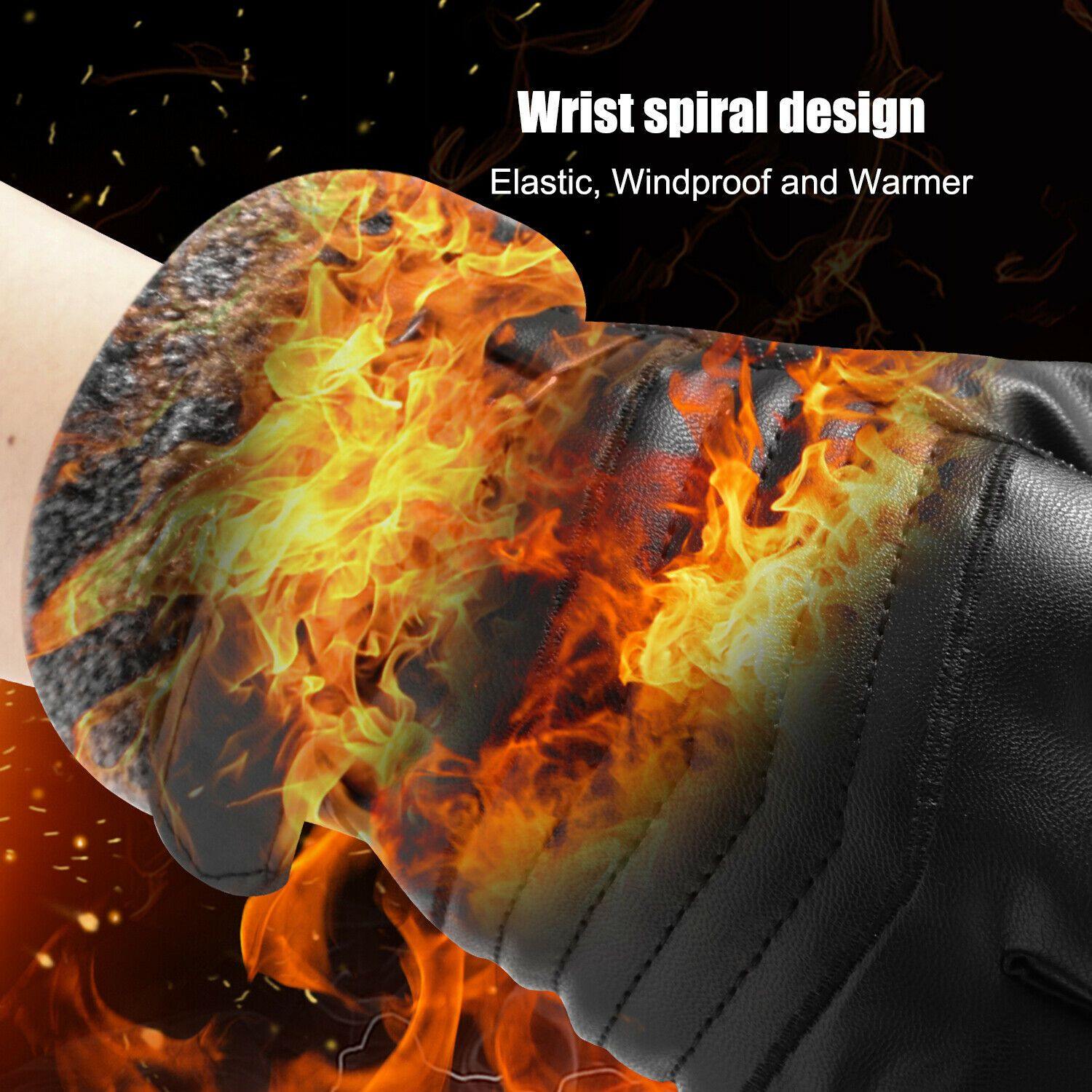BowLift | -30℃ Waterproof, warm leather ski gloves for winter | Touchscreen compatible